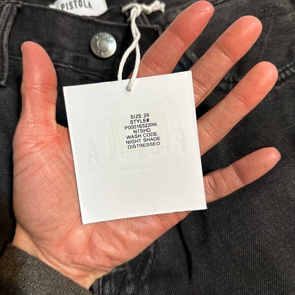 Pistola | Cassie Super High Rise Straight in Night Shade Distressed - Picture 3 of 9